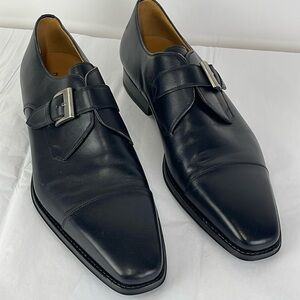 Magnanni Black Leather Loafers